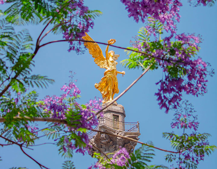 statue among the trees in Polanco